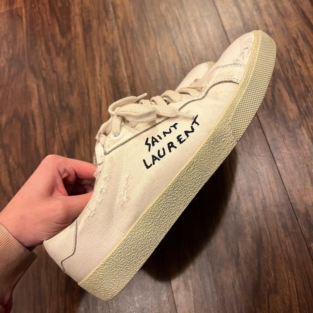 Mens Saint Laurent pre-distressed sneakers sz 42 (9)
